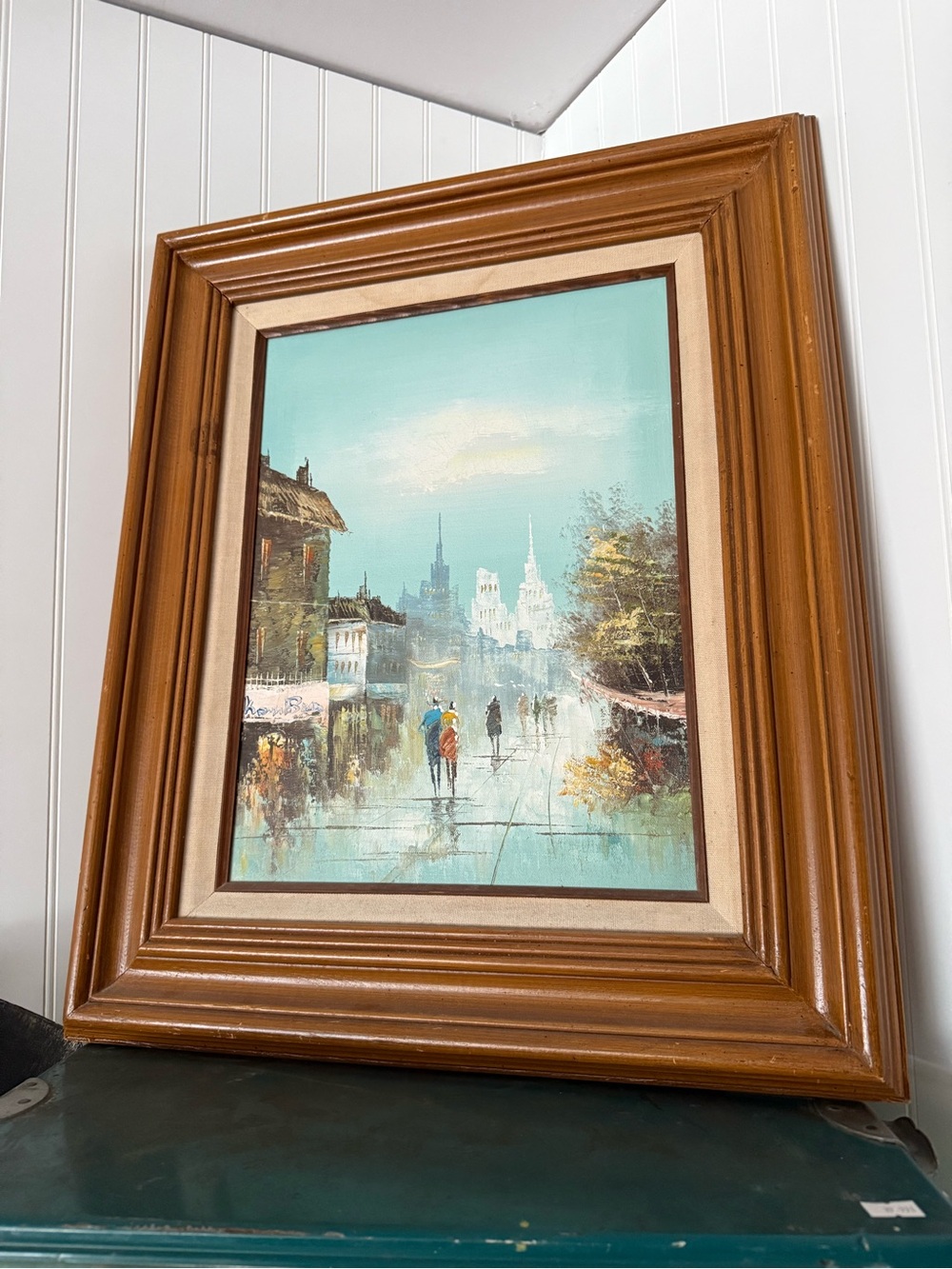 Vintage Cityscape Oil painting on Canvas